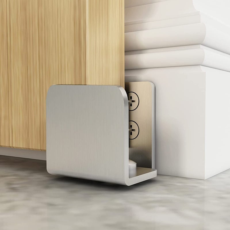 JUBEST Stainless Steel Floor Guide Wall Mount Sliding Barn Door Hardware Up to 1-3/4"W 1-7/8"H - Image 4
